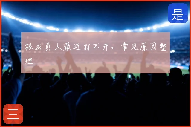 银龙真人最近打不开，常见原因整理